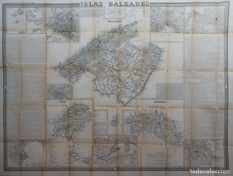 Mapas contempor&aacute;neos: Mapa de Baleares de 1851