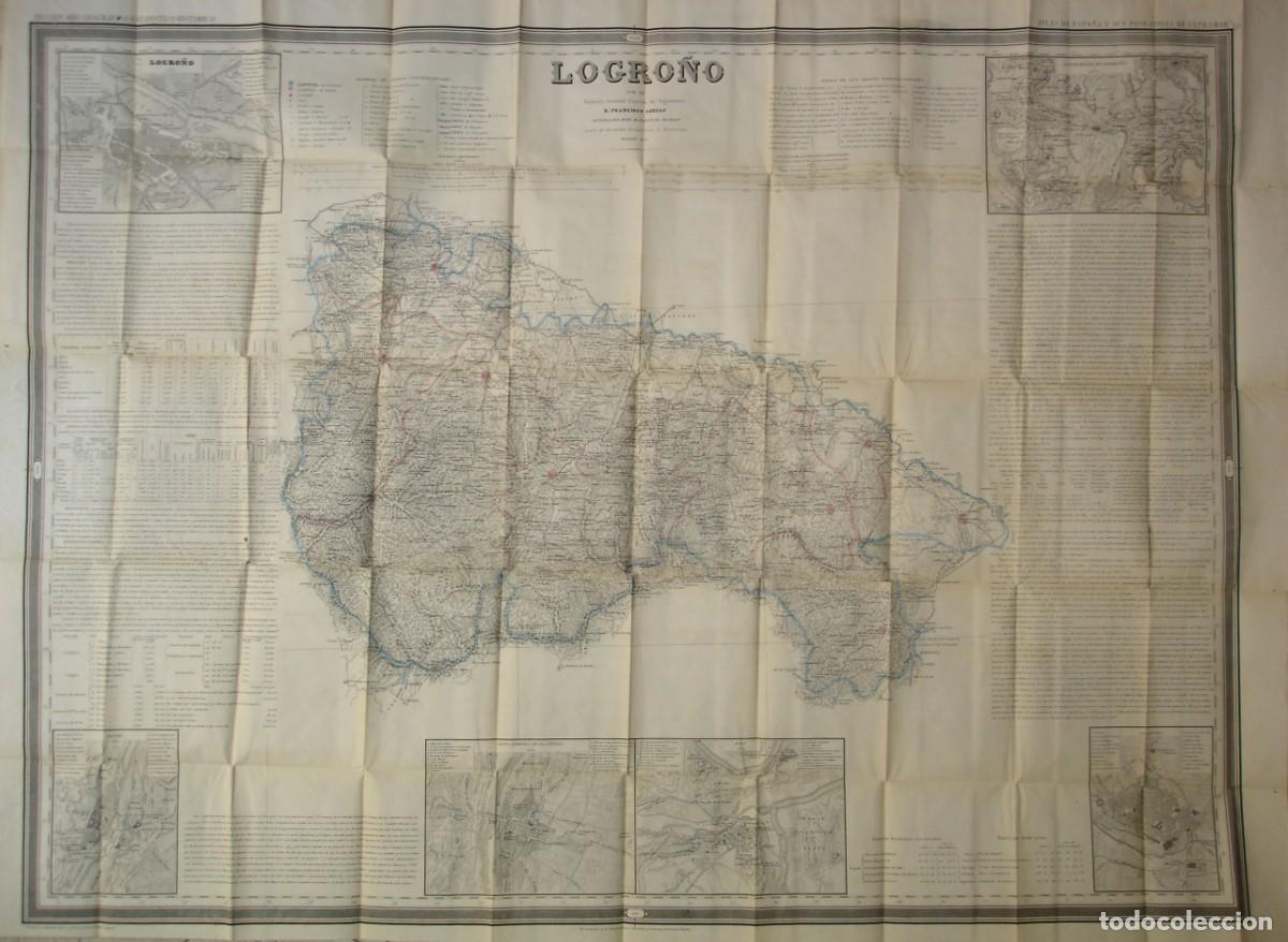 Mapas contempor&aacute;neos: Mapa de la provincia de Logro&ntilde;o del siglo XIX