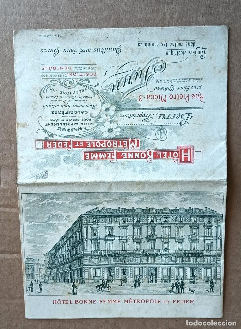 Mapas contempor&aacute;neos: Plano mapa de TORINO - Hotel Bonne Femme Metropole et Feder