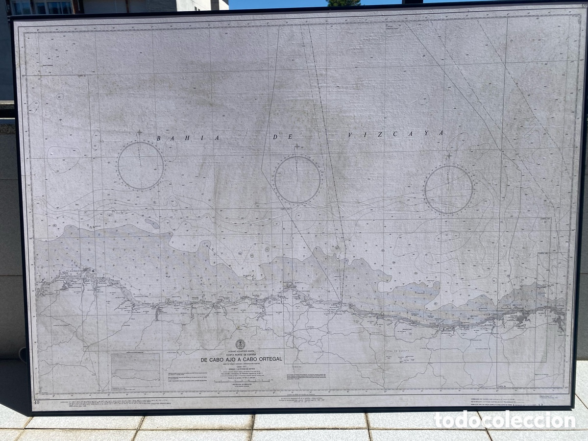 Mapas contempor&aacute;neos: Pareja Cartas N&aacute;uticas Originales 1978