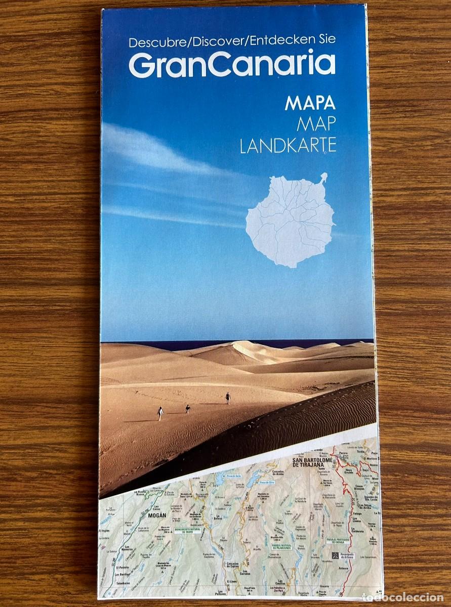 Mapas contempor&aacute;neos: DESCUBRE DISCOVER ENTDECKEN SIE - GRAN CANARIA - MAPA MAP LANDKARTE