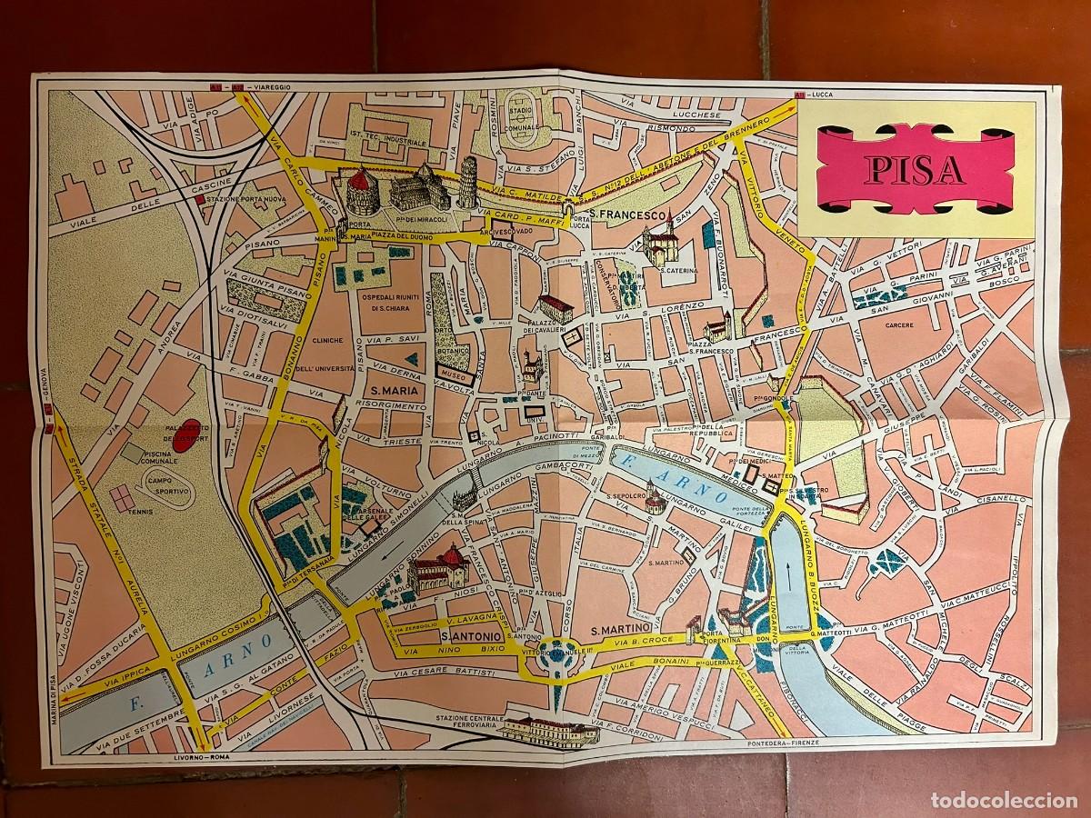 Mapas contempor&aacute;neos: MAPPA DI PISA - ITALIA - c. 1984