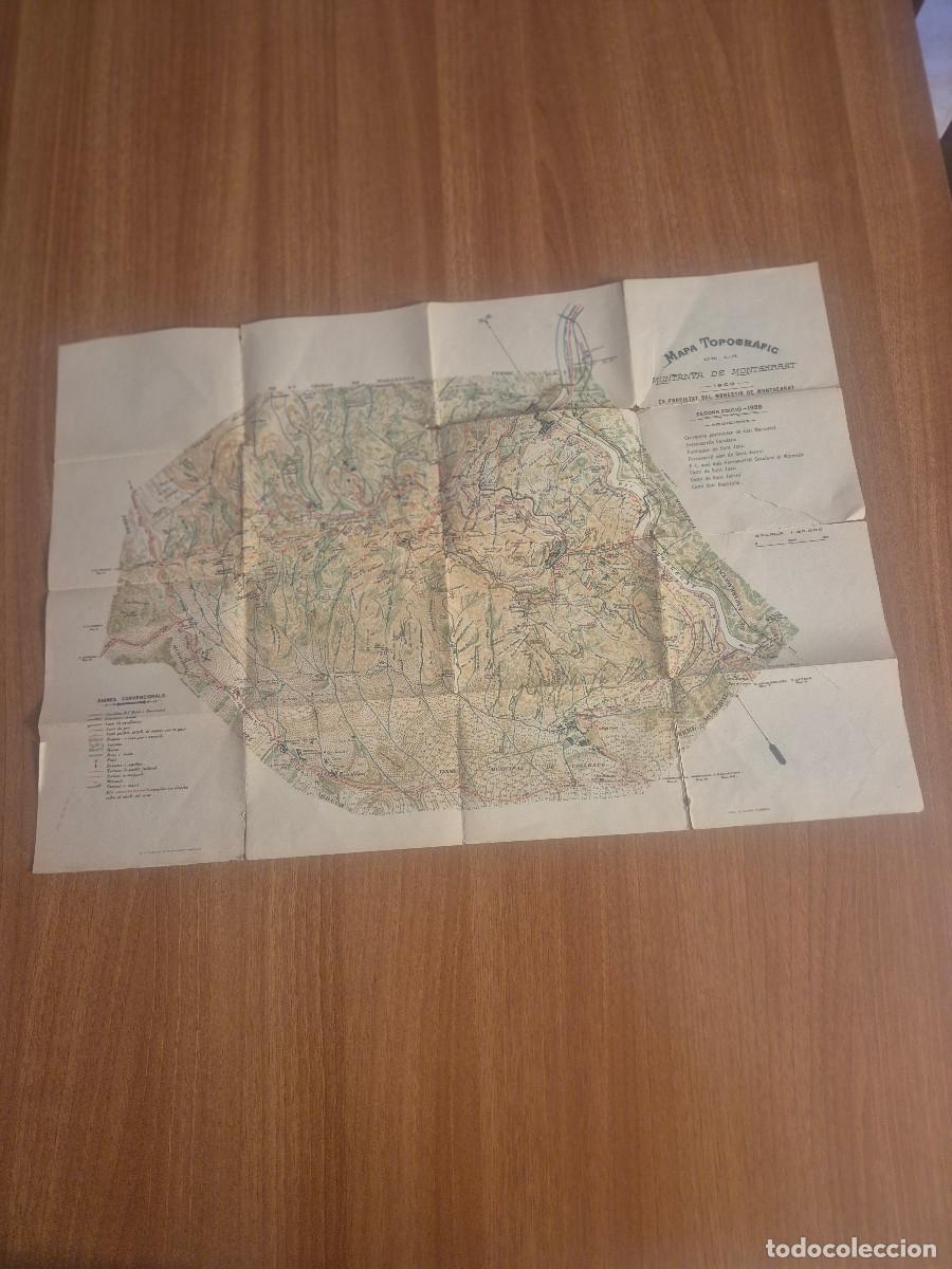 Mapas contempor&aacute;neos: MAPA TOPOGRAFIC DE LA MONTANYA DE MONTSERRAT SEGONA EDICIO 1928.