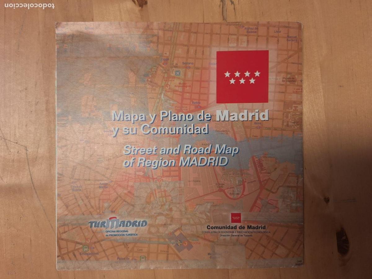 Mapas contempor&aacute;neos: Mapa de la Comunidad de Madrid y Plano de la Ciudad de Madrid Turismo