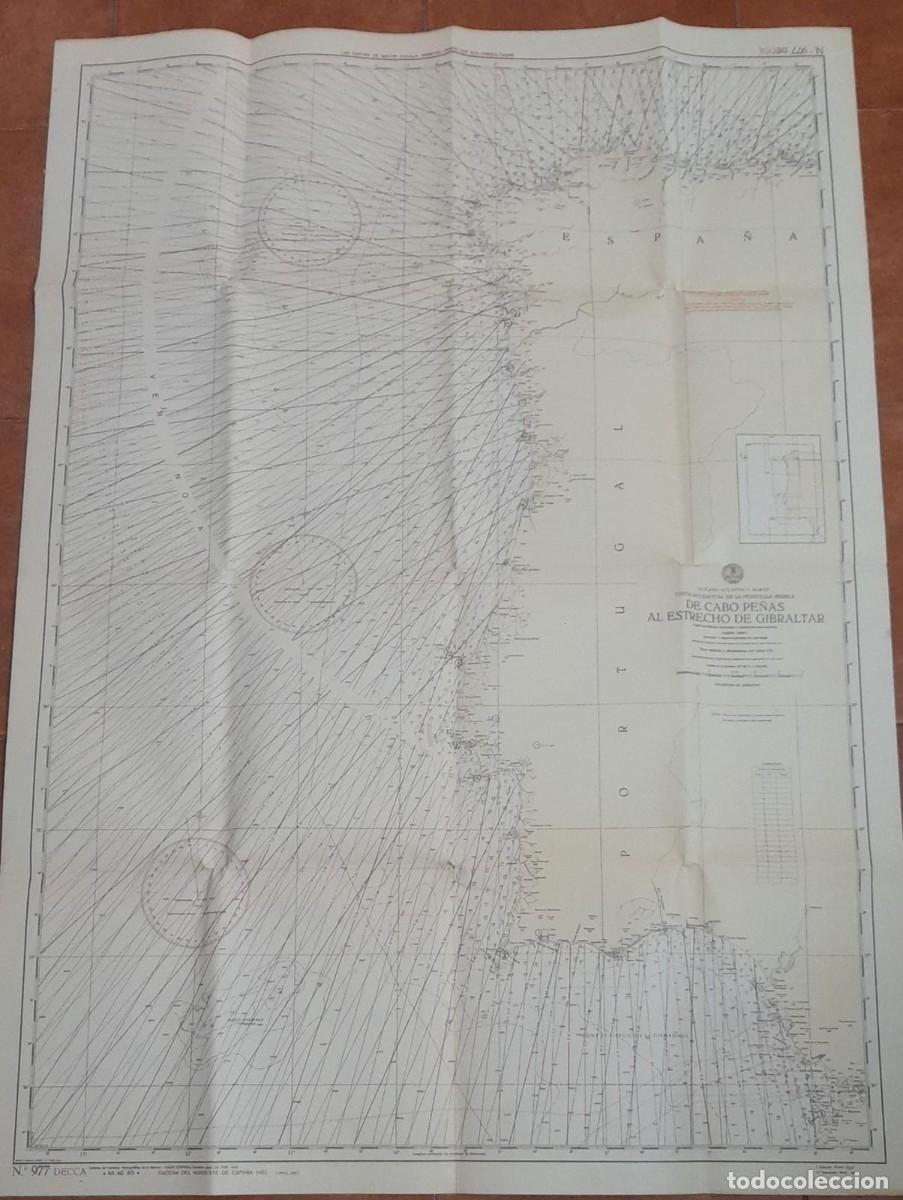 Mapas contempor&aacute;neos: CARTA NA&Uacute;TICA DE CABO PE&Ntilde;AS AL ESTRECHO DE GIBRALTAR, 1974