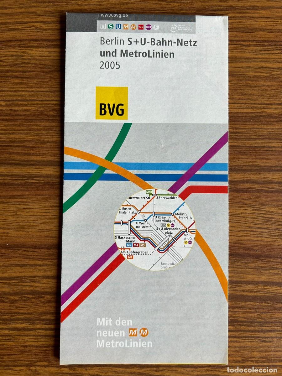 Mapas contempor&aacute;neos: BERLIN S+U-BAHN-NETZ UND METROLINIEN - BVG - 2005