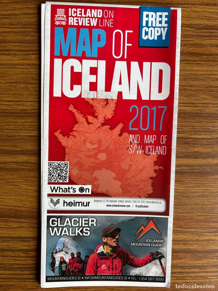 Mapas contempor&aacute;neos: MAP OF ICELAND 2017 AND MAP OF S/W ICELAND