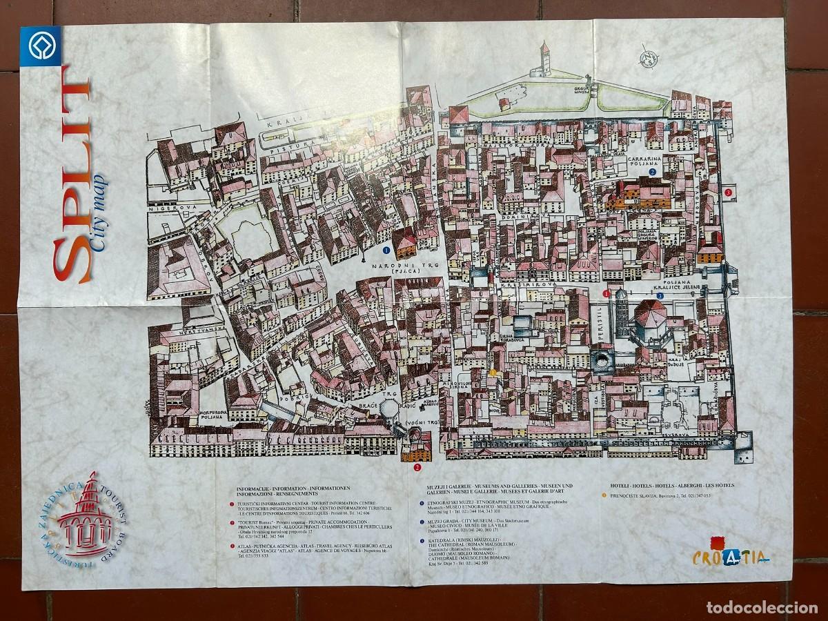 Mapas contempor&aacute;neos: CROATIA - SPLIT CITY MAP - TOURIST MAP - Foto 2
