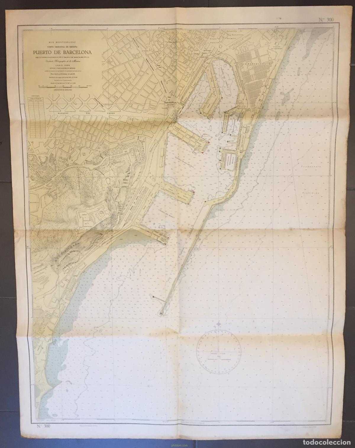 Mapas contempor&aacute;neos: PLANO MAPA DEL PUERTO DE BARCELONA 1955 - Foto 2