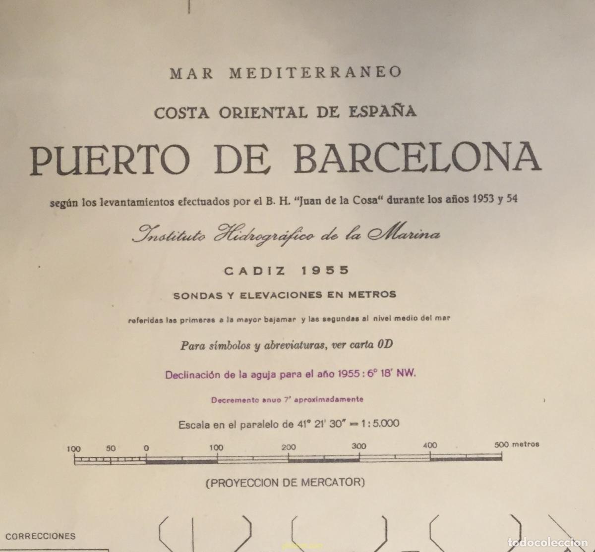 Mapas contempor&aacute;neos: PLANO MAPA DEL PUERTO DE BARCELONA 1955 - Foto 3