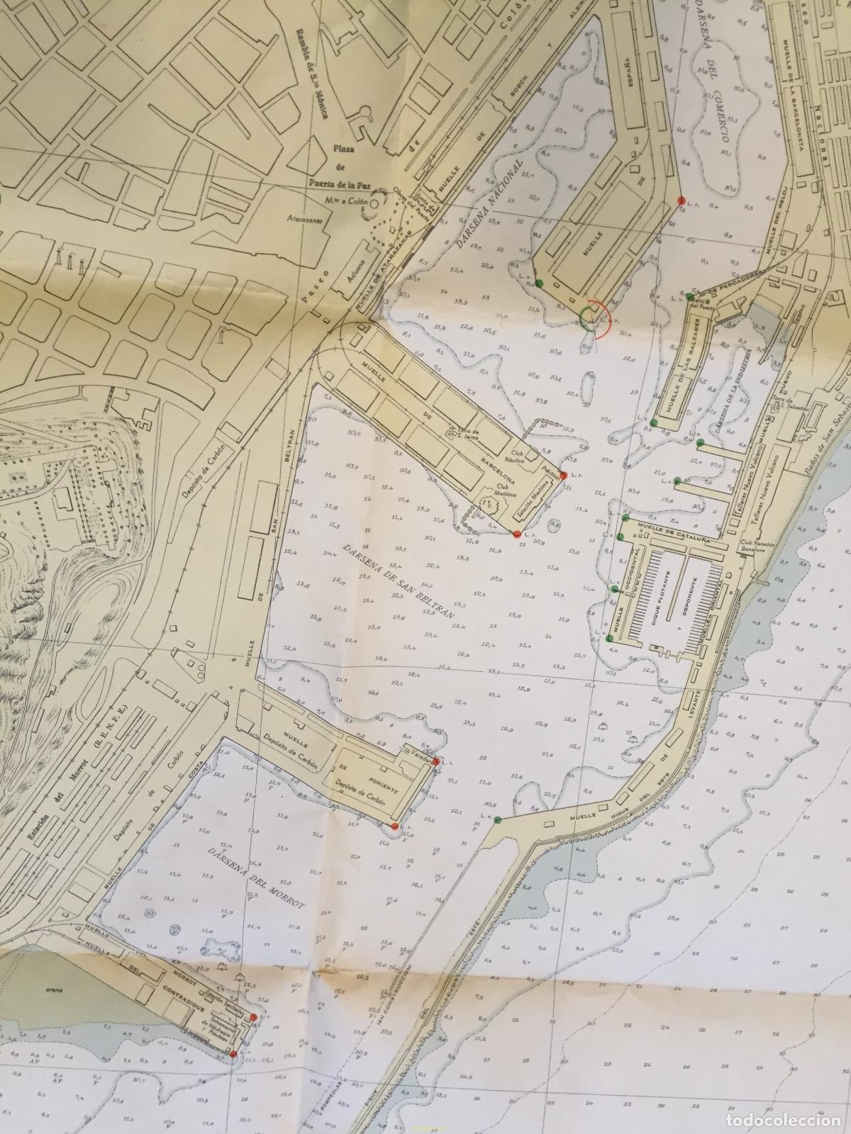 Mapas contempor&aacute;neos: PLANO MAPA DEL PUERTO DE BARCELONA 1955 - Foto 4
