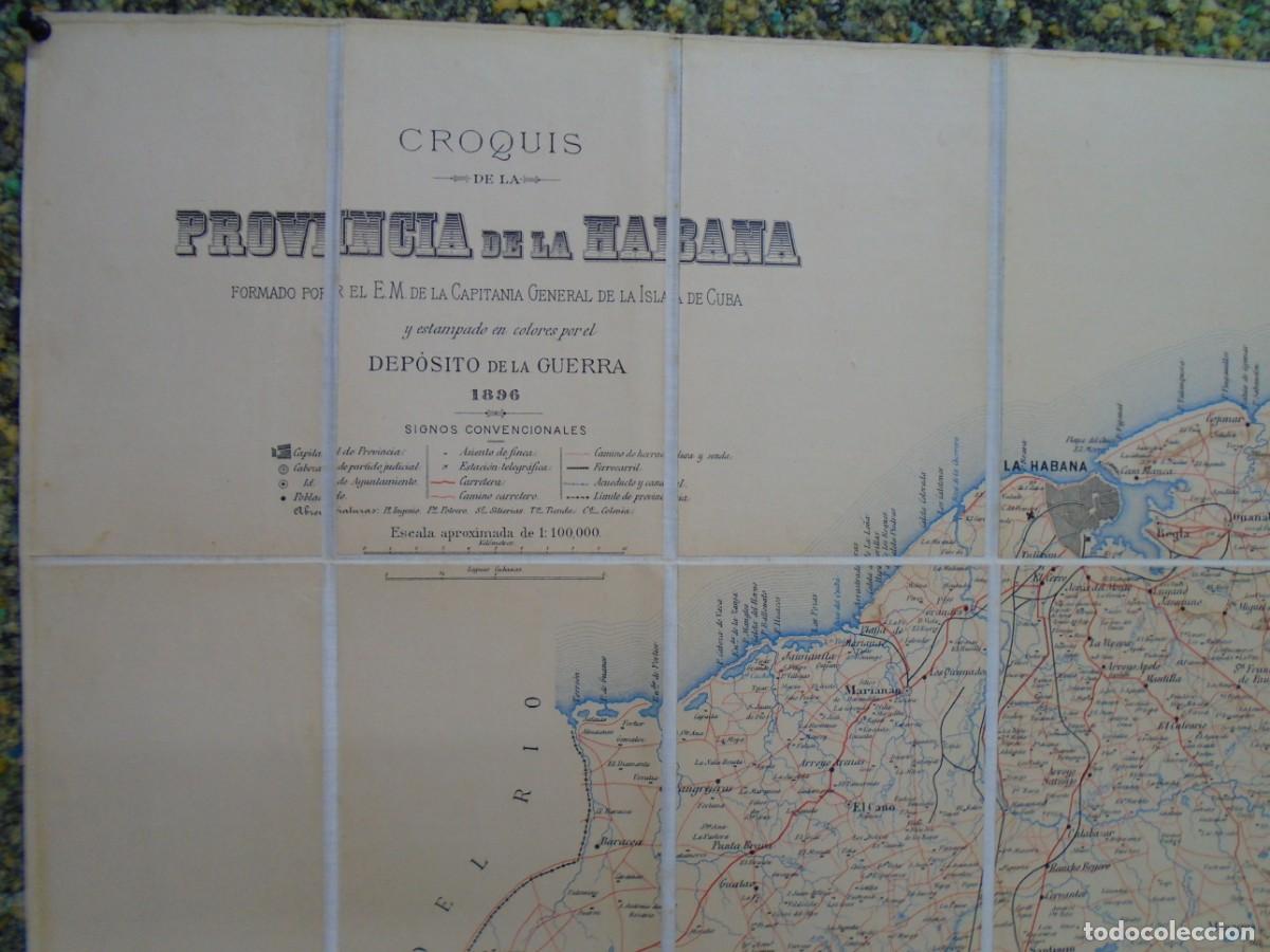 Mapas contempor&aacute;neos: CROQUIS DE LA PROVINCIA DE LA HABANA/FIRMADO POR EL E.M.DE LA CAPITANIA GENERAL/1896.