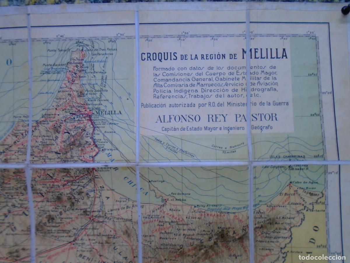 Mapas contempor&aacute;neos: CROQUIES DE LA REGION DE MELILLA/ALFONSO REY PASTOR/CAPITAN DE E.M. Y GEOGRAFO/A&Ntilde;O 1921.