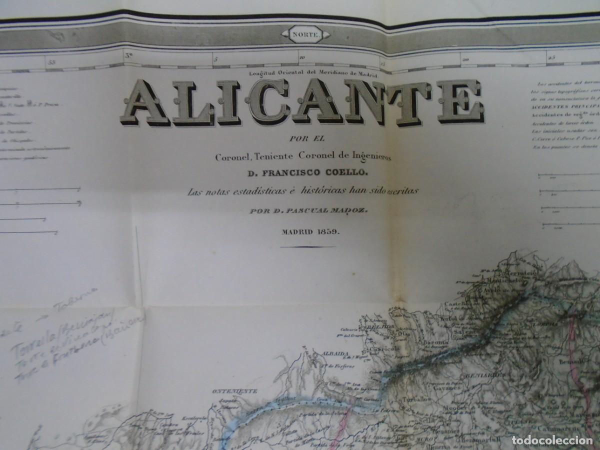 Mapas contempor&aacute;neos: ATLAS DE ESPA&Ntilde;A/ALICANTE/FRANCISCO COELLO,TTE.CORONEL,CAPITAN DE INGENIEROS/MADRID 1859.