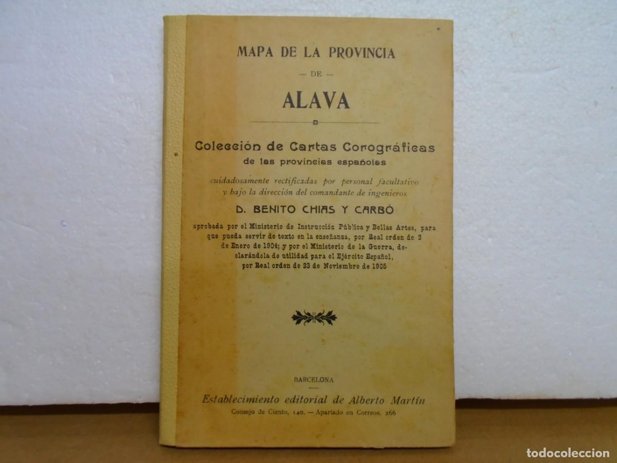 Mapas contempor&aacute;neos: MAPA ENTELADO DE LA PROVINCIA DE ALAVA/BENITO CHIAS Y CARB&Oacute;/EDIT.A. MARTIN, 1905.