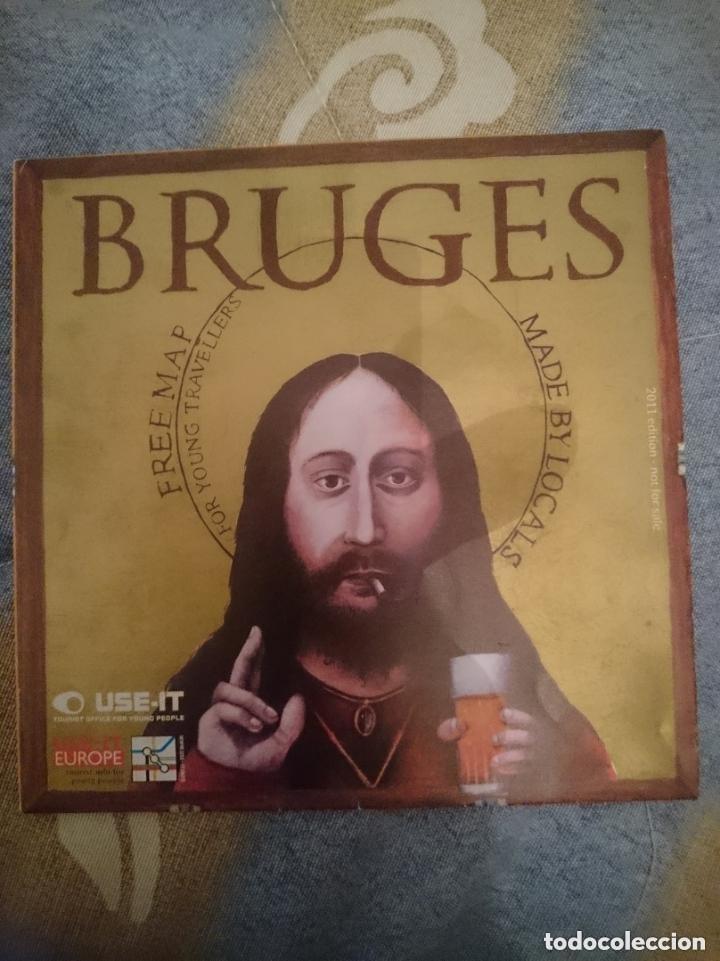 Mapas contempor&aacute;neos: MAPA TURISTICO BRUJAS - BRUGES - BELIGICA - A&Ntilde;O 2011