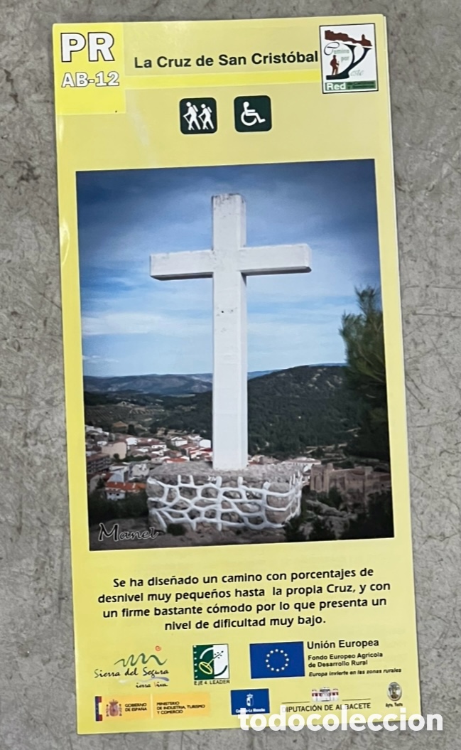 Mapas contempor&aacute;neos: Mapa. Camina por Yeste. Albacete. La Cruz de San Cristobal PR AB-12. Y