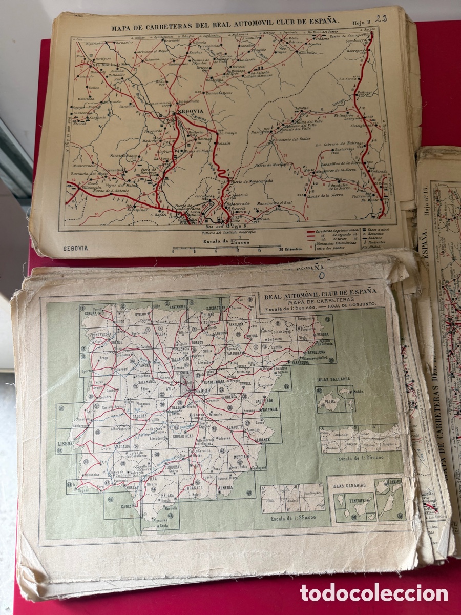 Mapas contempor&aacute;neos: Mapa de Carreteras del Real Autom&oacute;vil Club de Espa