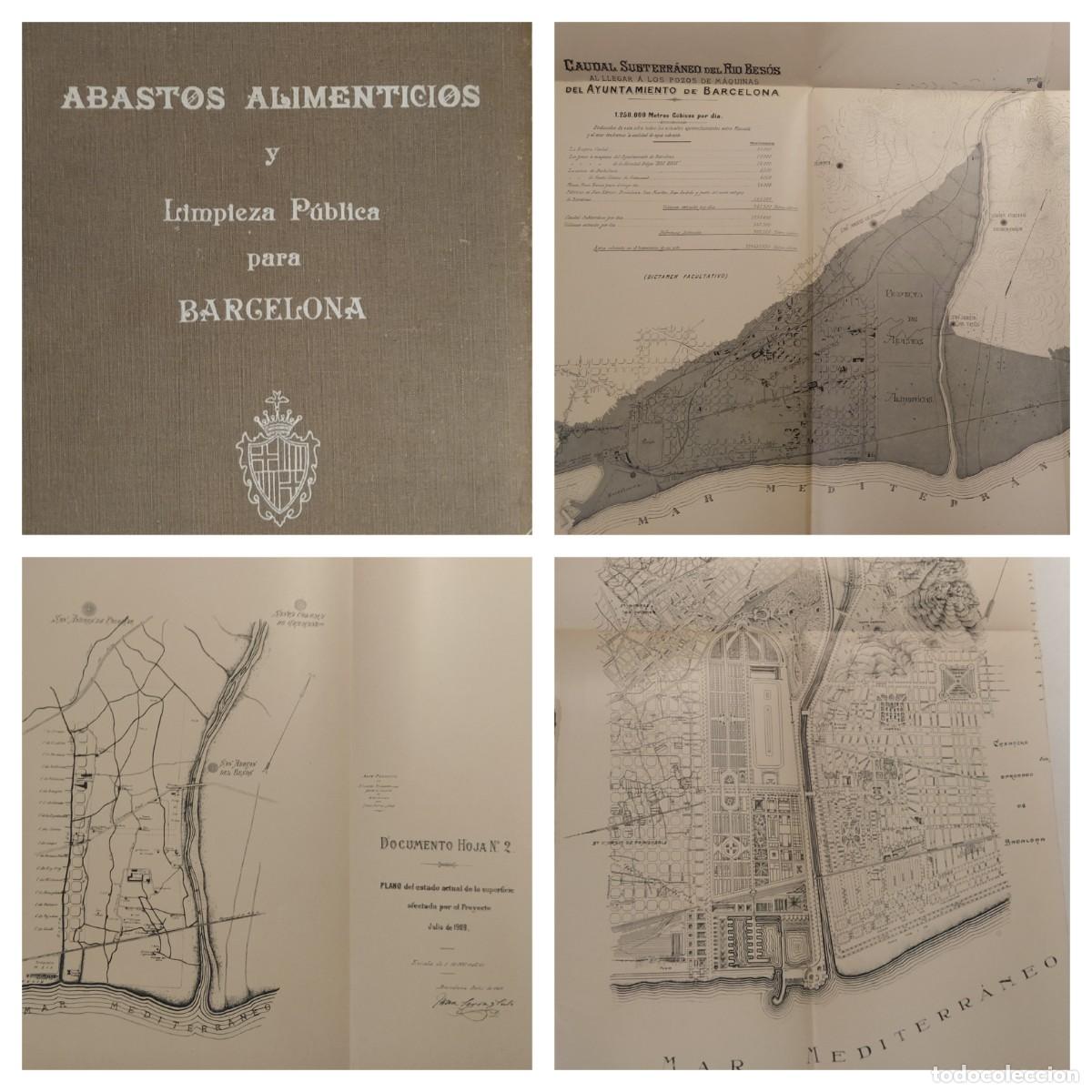 Mapas contempor&aacute;neos: ABASTOS ALIMENTICIOS Y LIMPIEZA PUBLICA PARA BARCELONA - CON MAPAS - LIBRO FIRMADO POR SU AUTOR