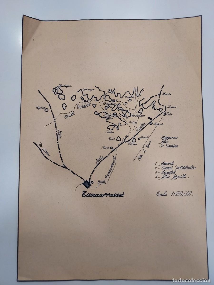 Mapas contempor&aacute;neos: Mapa Cartogr&aacute;fico de Tamanrasset, Sahara (Argelia) - C. 1950