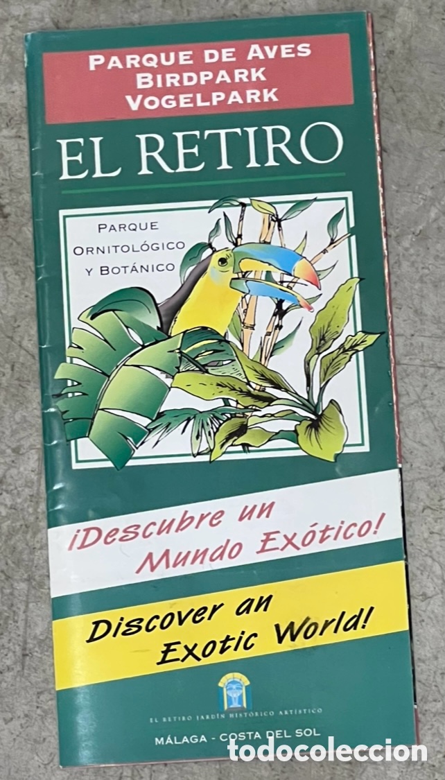 Mapas contempor&aacute;neos: Mapa. Parque de Aves EL RETIRO. M&aacute;laga.