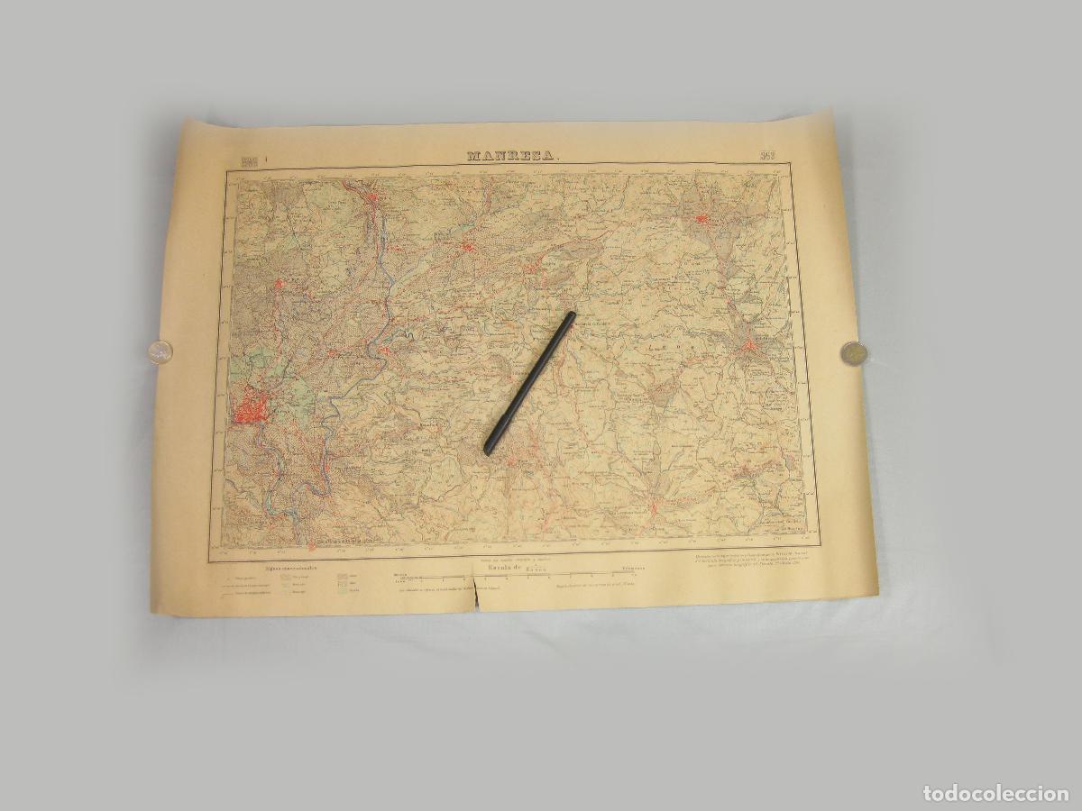 Mapas contempor&aacute;neos: MAPA DE MANRESA Y ZONA. INSTITUTO GEOGR&Aacute;FICO Y CATASTRAL. SERVICIO GEOGR&Aacute;FICO DEL EJ&Eacute;RCITO. 1950