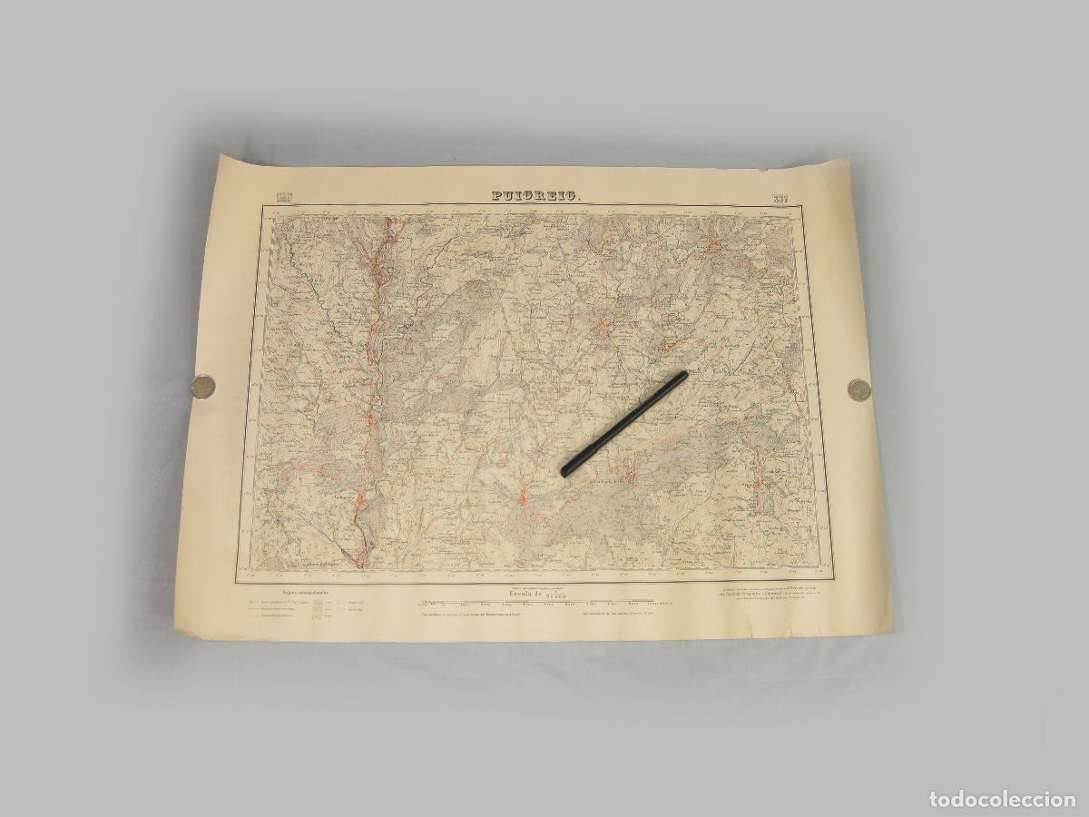 Mapas contempor&aacute;neos: MAPA DE PUIGREIG Y ZONA. INSTITUTO GEOGR&Aacute;FICO Y CATASTRAL. SERVICIO GEOGR&Aacute;FICO DEL EJ&Eacute;RCITO. 1951