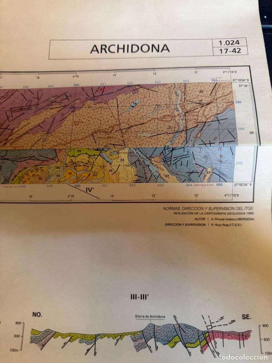 Cartes g&eacute;ographiques contemporaines: P- ARCHIDONA. MAPA GEOLOGICO DE ESPA&Ntilde;A. ESCALA 1:50.000. INSTITUTO TECNOLOGICO GEOMINERO DE ESPA&Ntilde;A.
