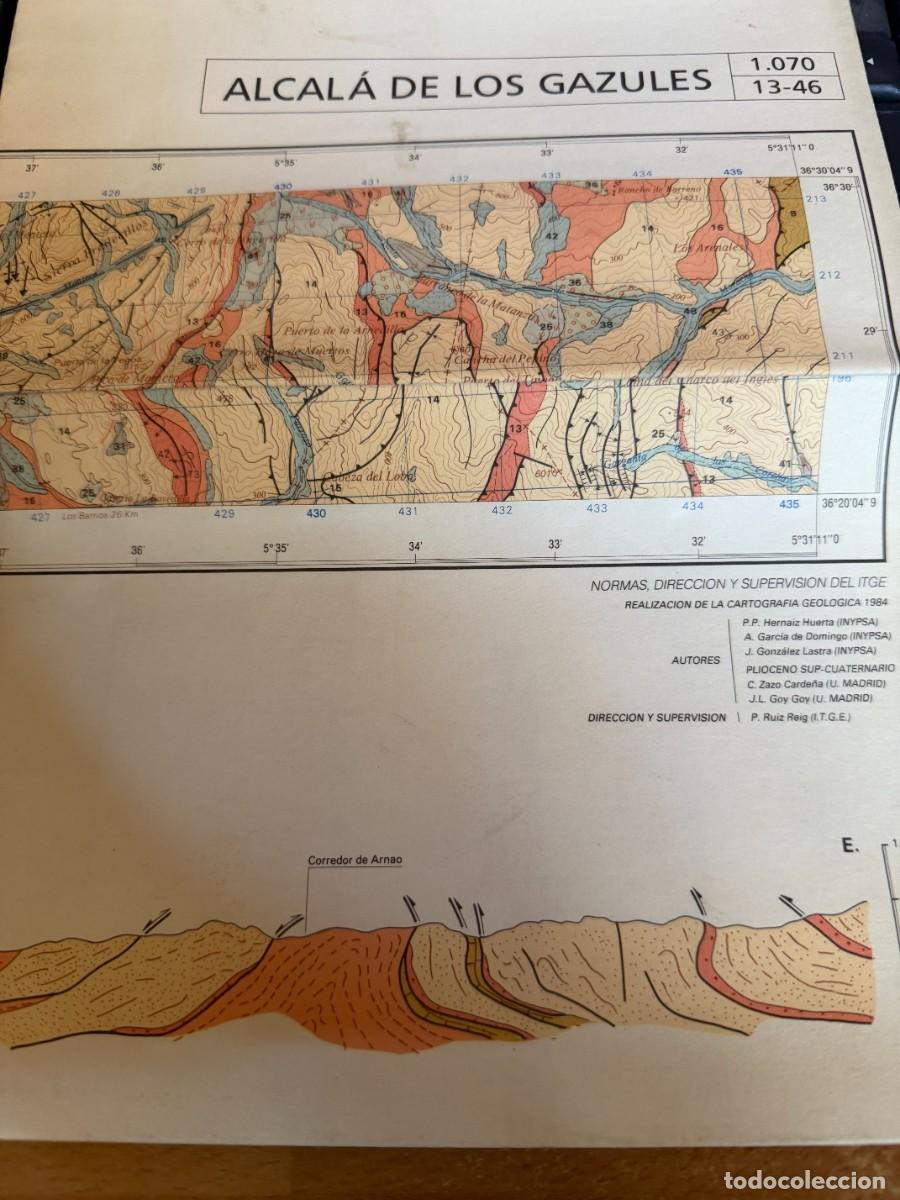 Mapas contempor&aacute;neos: P-ALCALA DE LOS GAZULES MAPA GEOLOGICO DE ESPA&Ntilde;A. ESCALA 1:50.000. INSTITUTO TECNOLOGICO GEOMINERO