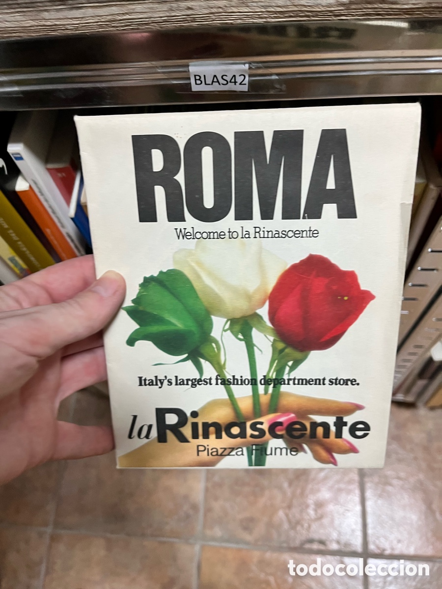 Mapas contempor&aacute;neos: BLAS42 ROMA Welcome to la Rinascente antiguo mapa plegado