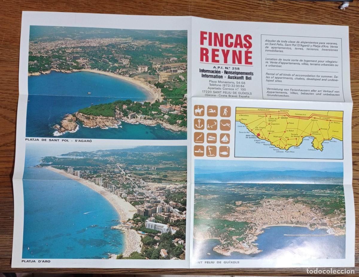 Mapas contempor&aacute;neos: MAPA DE SANT FELIU DE GU&Iacute;XOLS - FINCAS REYN&Eacute; 1981