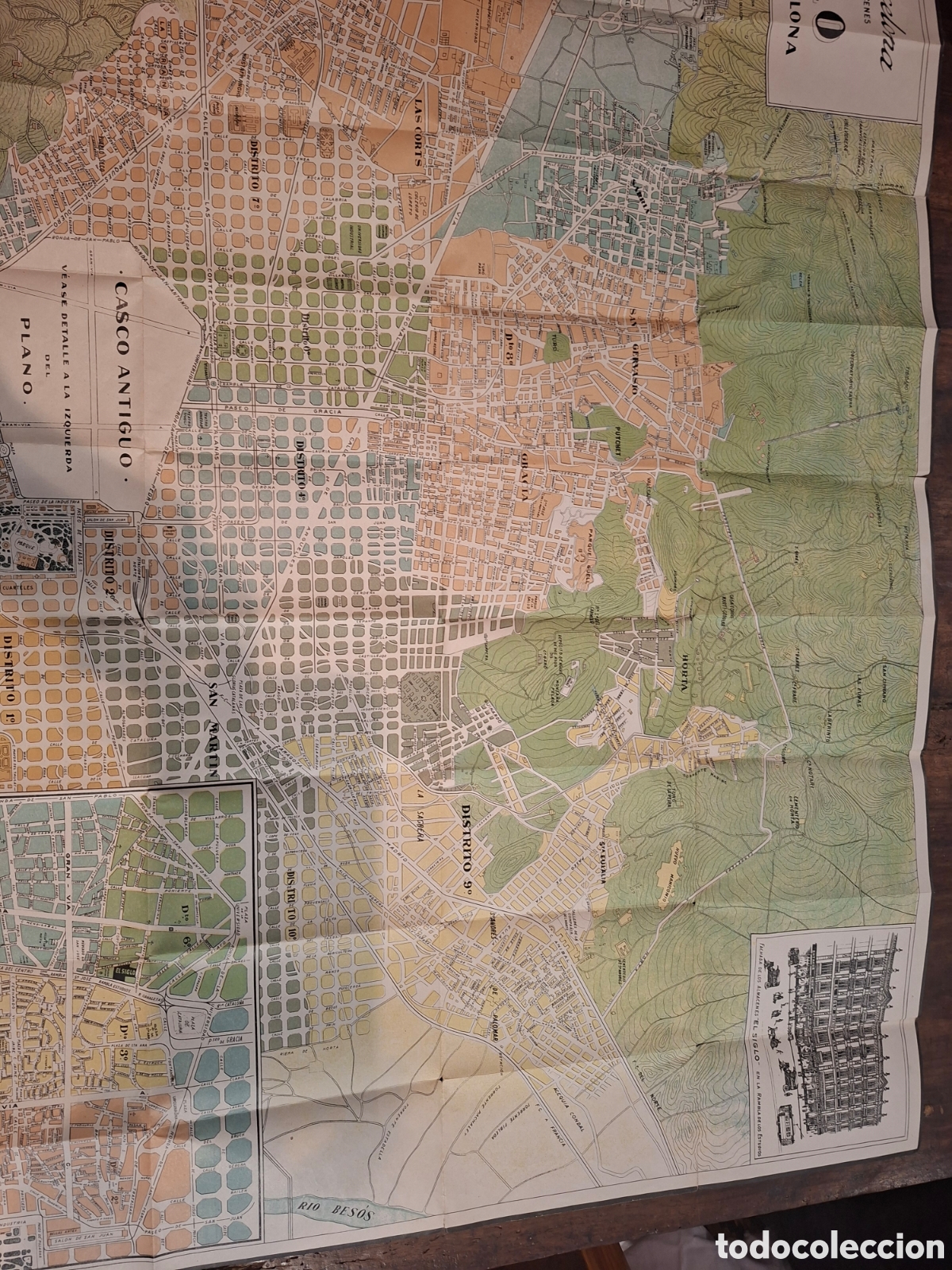 Mapas contempor&aacute;neos: Plano de bolsillo Barcelona a&ntilde;os 20