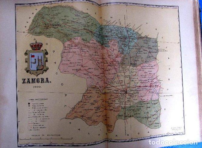 Zeitgen&ouml;ssische Karten: MAPA DE LA PROVINCIA DE ZAMORA. POR BENITO CH&Iacute;AS. EDITOR: ALBERTO MARTIN. BARCELONA, 1900.