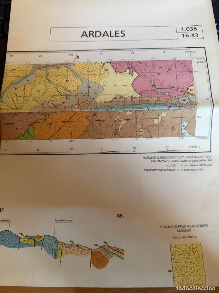 Mapas contempor&acirc;neos: P- ARDALES MAPA GEOLOGICO DE ESPA&Ntilde;A. ESCALA 1:50.000. INSTITUTO TECNOLOGICO GEOMINERO DE ESPA&Ntilde;A