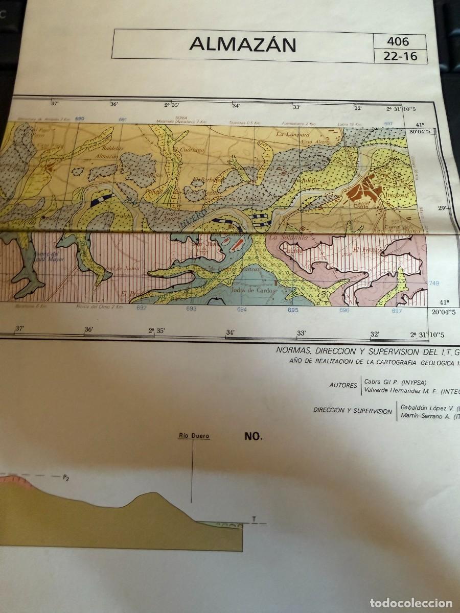 Mapas contempor&acirc;neos: P- ALMAZAN MAPA GEOLOGICO DE ESPA&Ntilde;A.ESCALA 1:50.000. INSTITUTO TECNOLOGICO GEOMINERO
