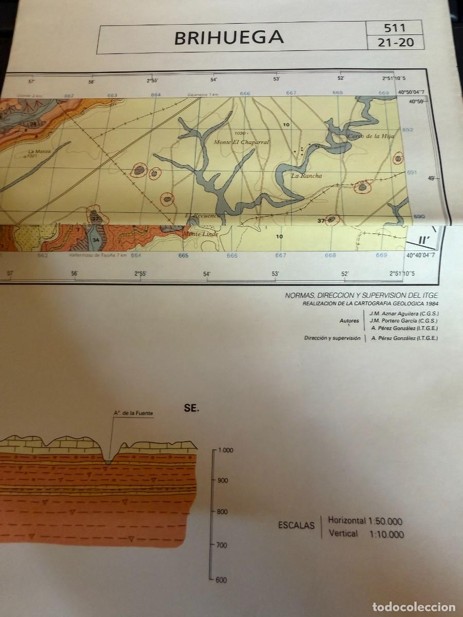 Cartes g&eacute;ographiques contemporaines: P- BRIHUEGA MAPA GEOLOGICO DE ESPA&Ntilde;A.ESCALA 1:50.000. INSTITUTO TECNOLOGICO GEOMINERO