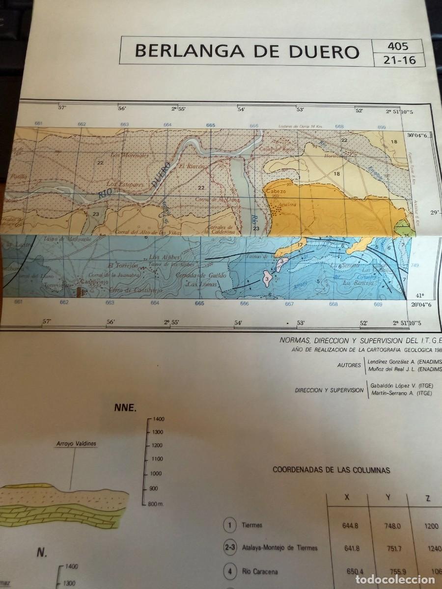 Cartes g&eacute;ographiques contemporaines: P-BERLANGA DE DUERO MAPA GEOLOGICO DE ESPA&Ntilde;A.ESCALA 1:50.000. INSTITUTO TECNOLOGICO GEOMINERO