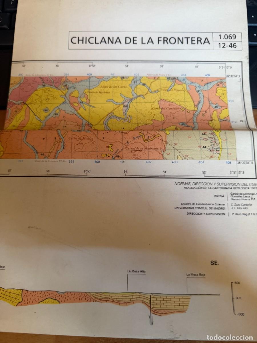 Cartes g&eacute;ographiques contemporaines: P-CHICLANA DE LA FRONTERA MAPA GEOLOGICO DE ESPA&Ntilde;A.ESCALA 1:50.000. INSTITUTO TECNOLOGICO GEOMINERO