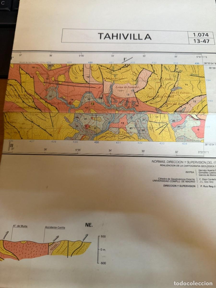 Cartes g&eacute;ographiques contemporaines: P- TAHIVILLA MAPA GEOLOGICO DE ESPA&Ntilde;A.ESCALA 1:50.000. INSTITUTO TECNOLOGICO GEOMINERO