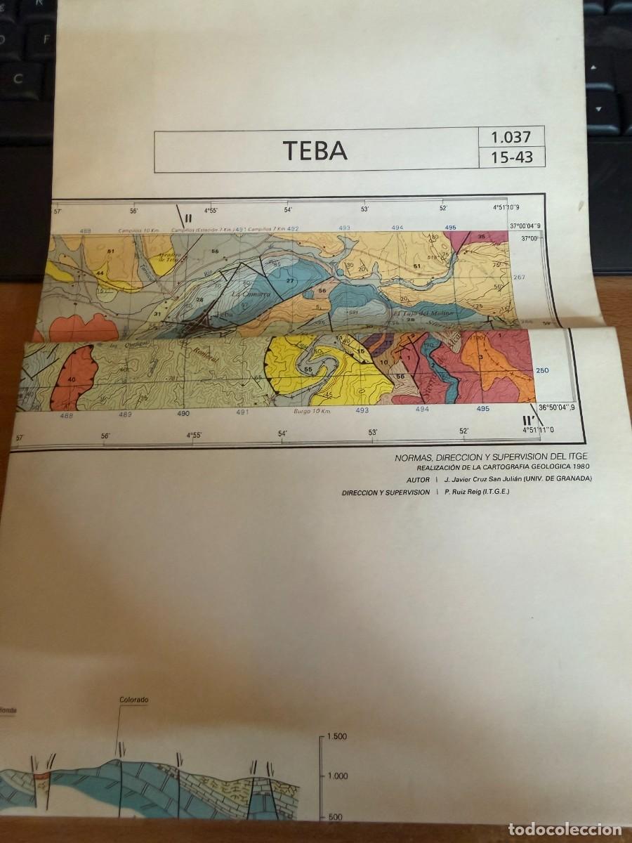 Cartes g&eacute;ographiques contemporaines: P- TEBA MAPA GEOLOGICO DE ESPA&Ntilde;A.ESCALA 1:50.000. INSTITUTO TECNOLOGICO GEOMINERO