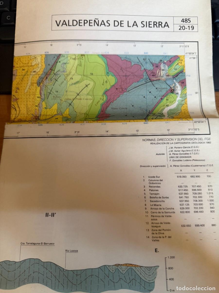 Mapas contempor&acirc;neos: P-VALDEPE&Ntilde;AS DE LA SIERRA MAPA GEOLOGICO DE ESPA&Ntilde;A.ESCALA 1:50.000. INSTITUTO TECNOLOGICO GEOMINERO