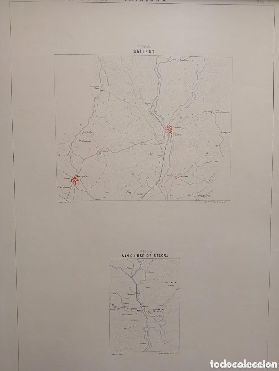 Mapas contempor&acirc;neos: CATALU&Ntilde;A - NARRACI&Oacute;N GUERRA CARLISTA. 1er PERIODO SALLENT & 1er PERIODO SAN QUIRSE DE BESORA