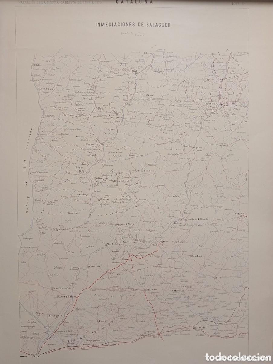 Contemporary maps: CATALU&Ntilde;A - NARRACI&Oacute;N GUERRA CARLISTA. INMEDIACIONES DE BALAGUER LITOGRAF&Iacute;A DEL DEPOSITO DE LA GUERRA