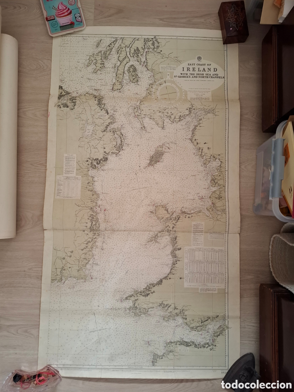 Mapas contempor&aacute;neos: Carta n&aacute;utica East Coast of Ireland with the Irish Sea and St. George&acute;s and North channels, 1947