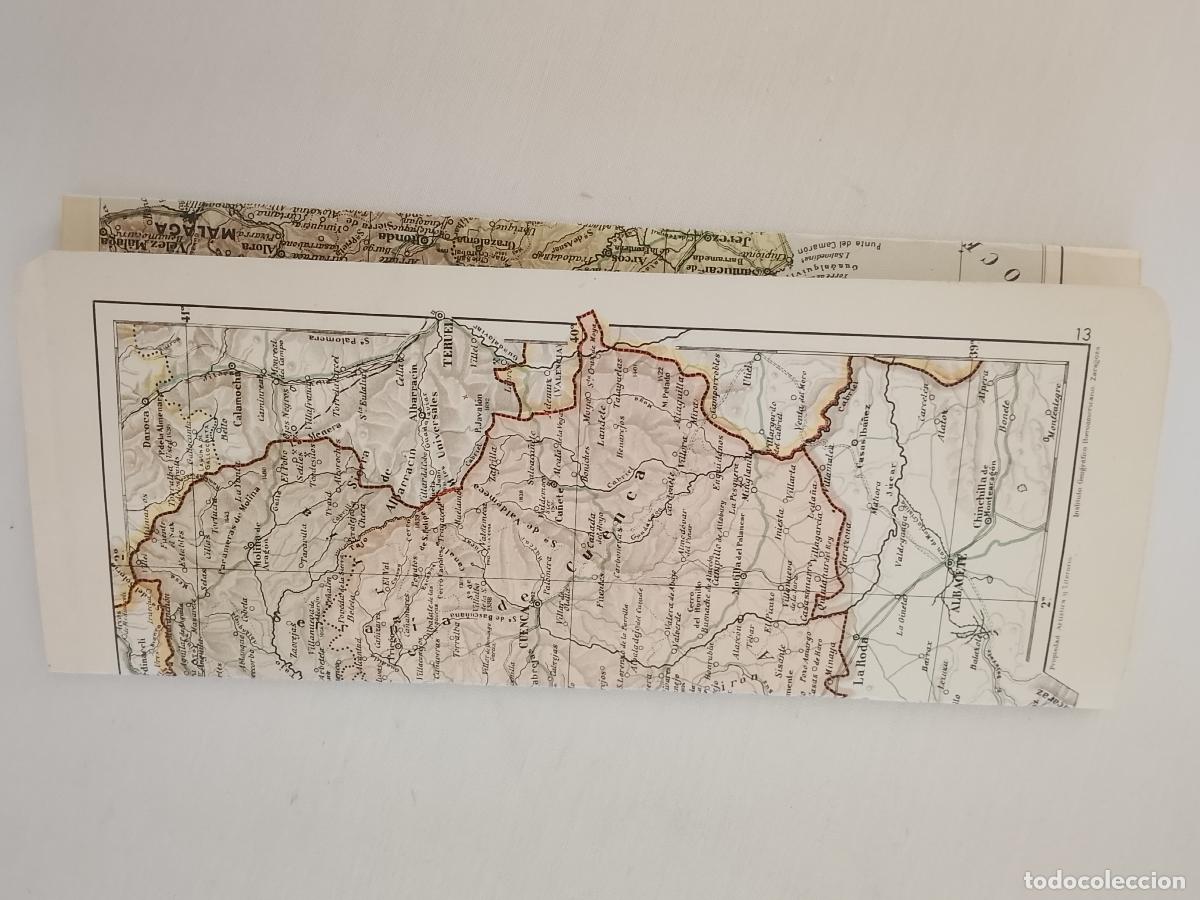 Mapas contempor&aacute;neos: 30 X 24,5 CM MAPA PLEGADO A DOS CARAS - ANDALUCIA OCCIDENTAL CASTILLA LA NUEVA Z.CUPIFERA DE HUELVA