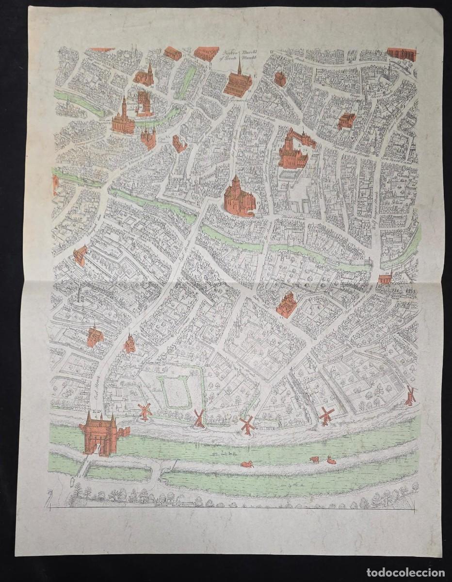 Mapas contempor&aacute;neos: Mapa Antiguo del Centro Hist&oacute;rico de Brujas (Brugge) &ndash; Reproducci&oacute;n Cartogr&aacute;fica a Color