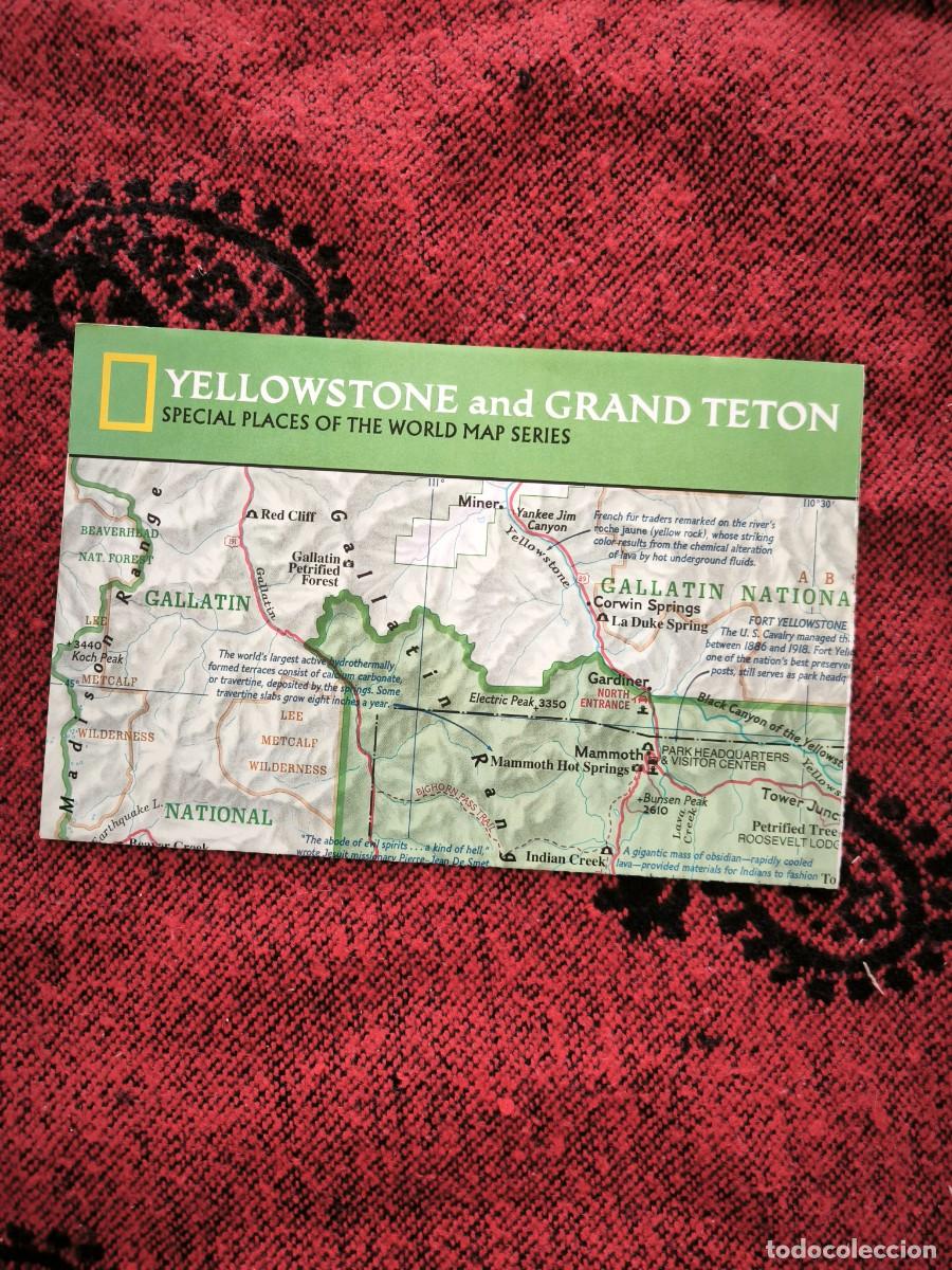 Mapas contempor&aacute;neos: Mapa Original National Geographic Yellowstone Y Grand Teton Doble Cara Coleccionable