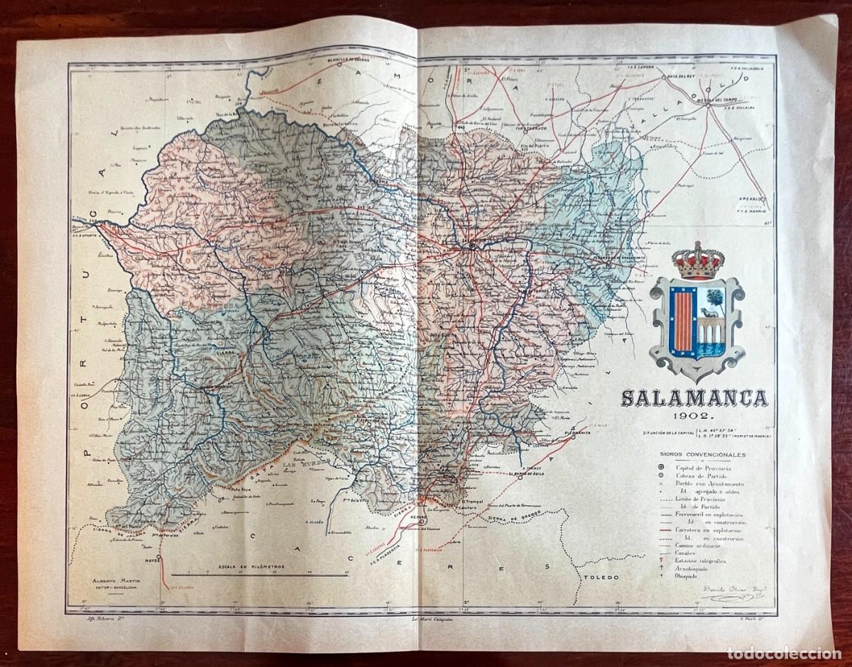 Contemporary maps: MAPA DE LA PROVINCIA DE SALAMANCA 1902, PROCEDENTE DEL ATLAS GEOGRAFICO IBERO-AMERICANO, ESPA&Ntilde;A Y PO
