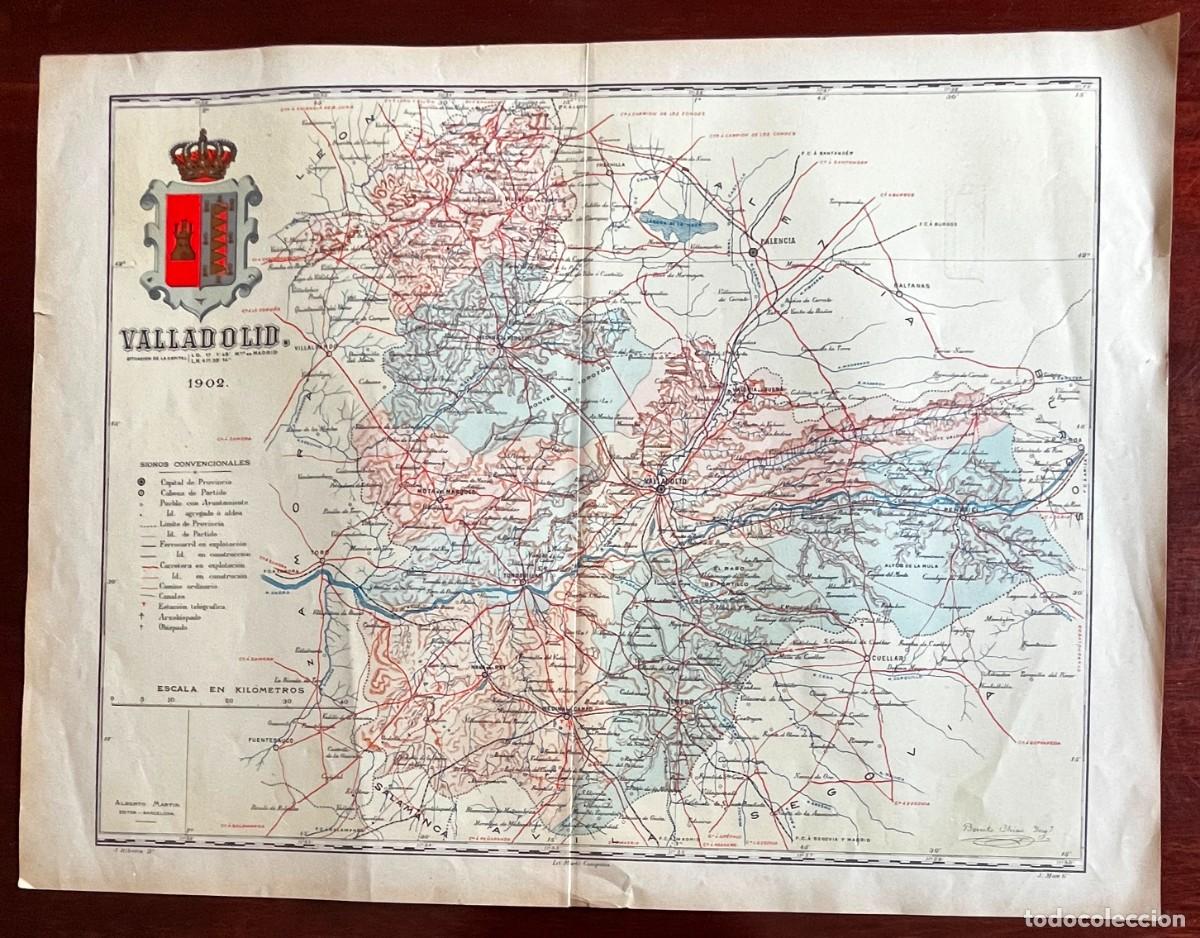 Contemporary maps: MAPA DE LA PROVINCIA DE VALLADOLID 1902, PROCEDENTE DEL ATLAS GEOGRAFICO IBERO-AMERICANO, ESPA&Ntilde;A Y P