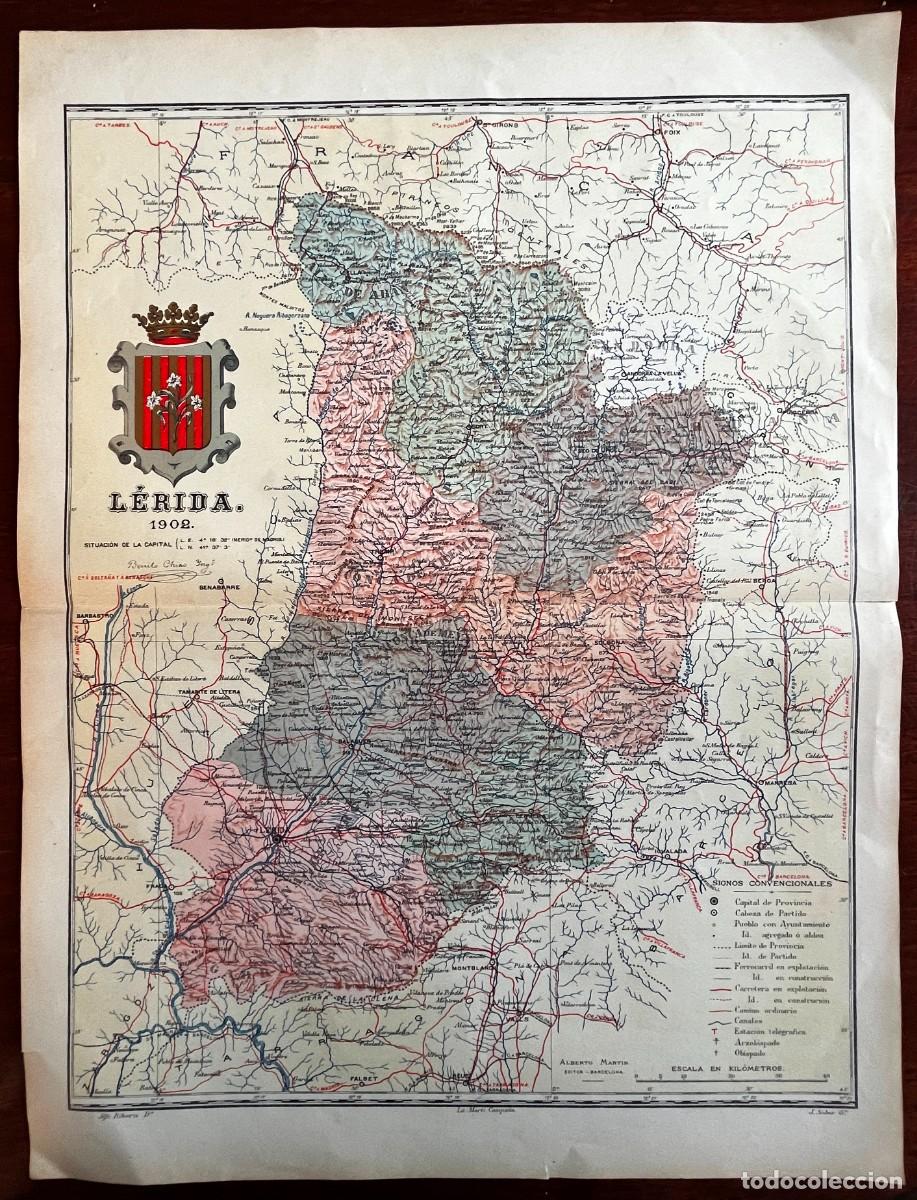 Contemporary maps: MAPA DE LA PROVINCIA DE LERIDA 1902, PROCEDENTE DEL ATLAS GEOGRAFICO IBERO-AMERICANO, ESPA&Ntilde;A Y P